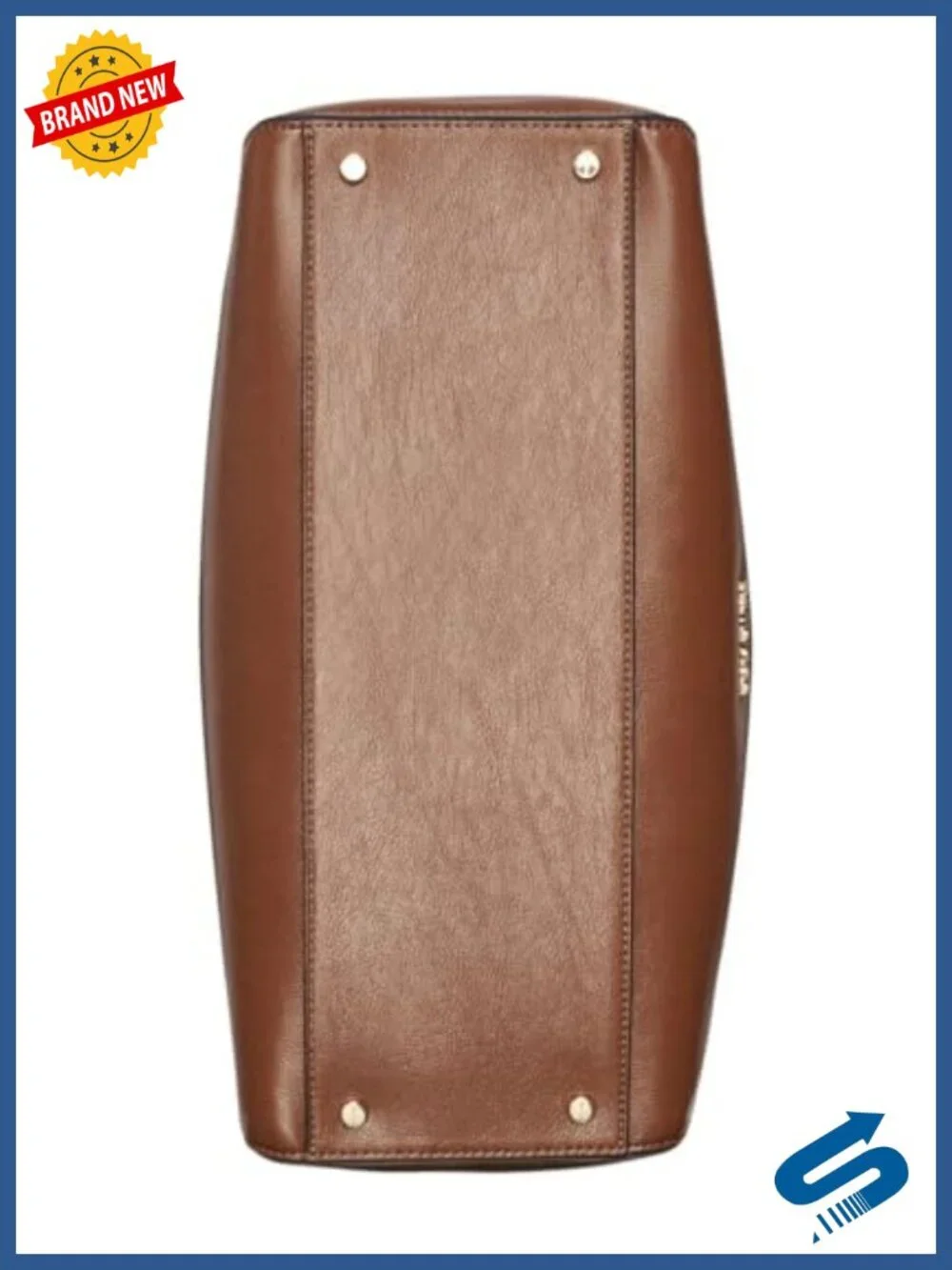 Vegan Leather Organizational Satchel with Multiple Pockets